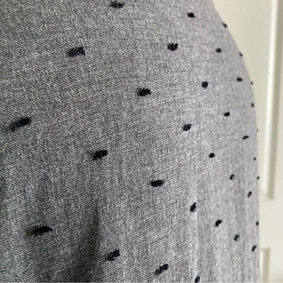 Zara Gray Tie Collar A-Line Long Sleeve Shirt Dress Size M - Picture 6 of 9